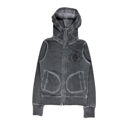True Religion zip hoodie vintage skull rhinestones