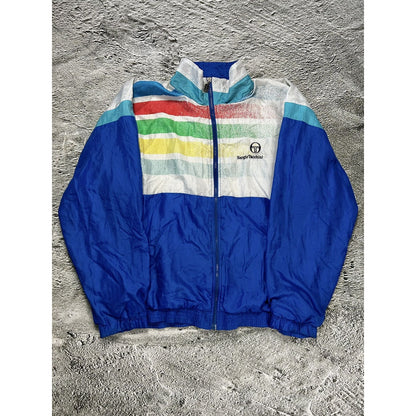 Sergio Tacchini track suit vintage blue white nylon