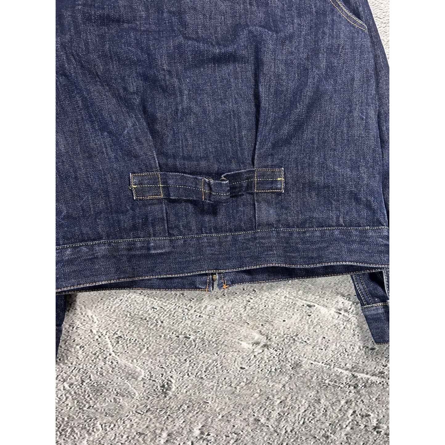 Evisu vintage denim jacket white seagulls navy blue