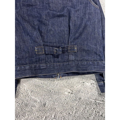 Evisu vintage denim jacket white seagulls navy blue
