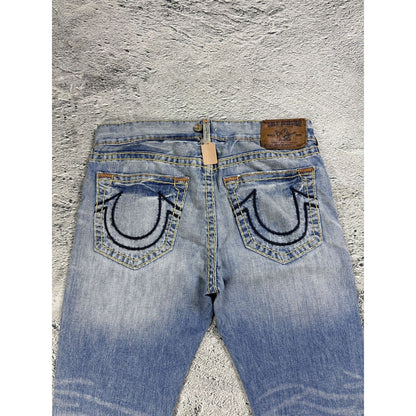 True Religion blue jeans Y2K Geno vintage thick stitching