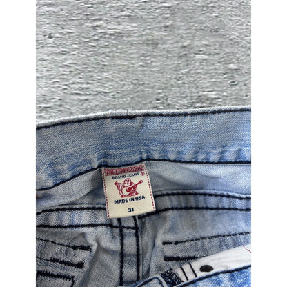 True Religion vintage baby blue jeans Ricky Rainbow