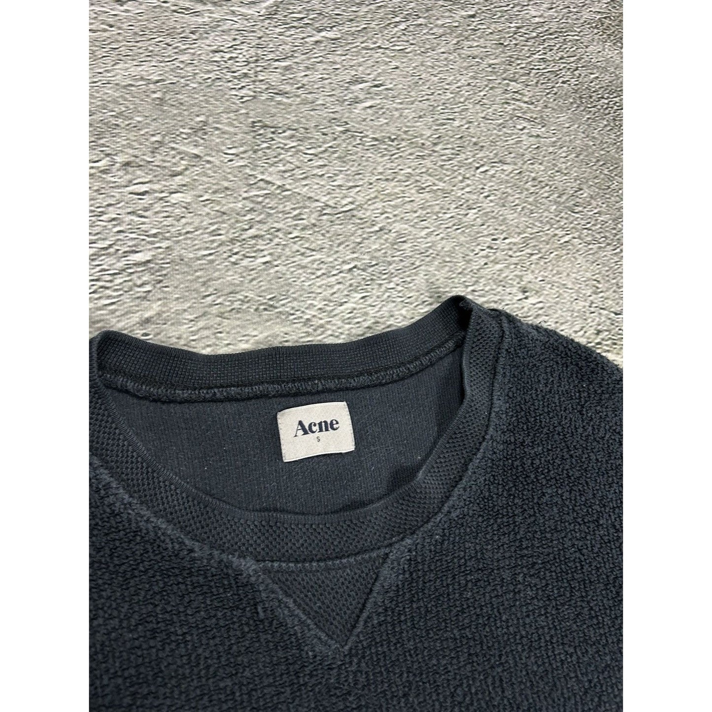 Acne sweatshirt black washed archival vintage style Y2K