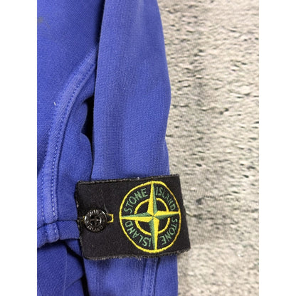 Stone island zip hoodie blue