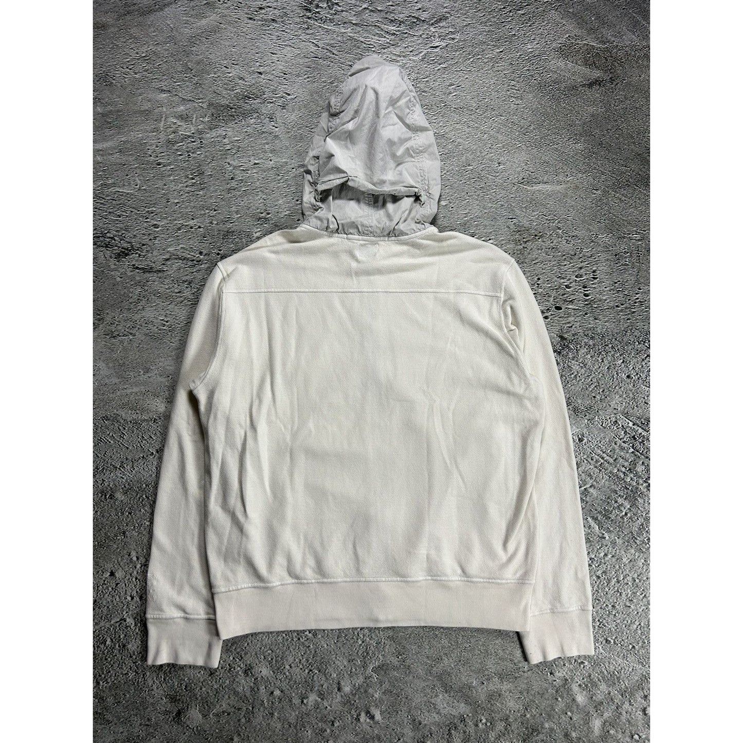 C.P. Company zip hoodie nylon hood white 2005