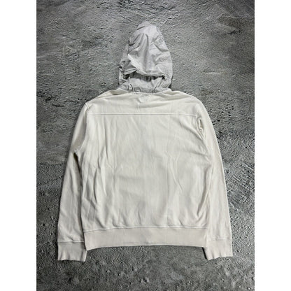 C.P. Company zip hoodie nylon hood white 2005