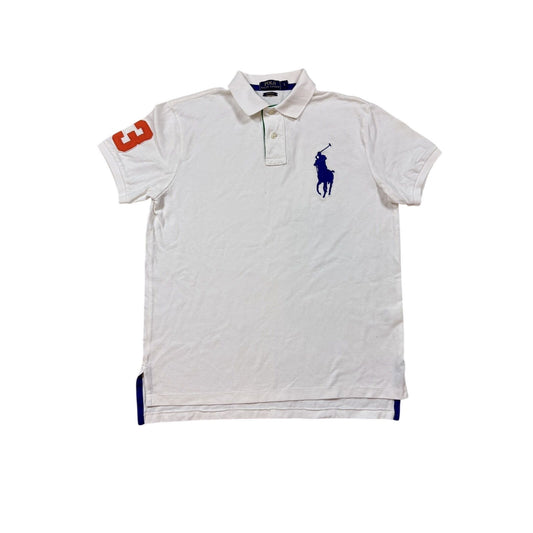 Chief Keef Polo Ralph Lauren Big Pony white navy T-shirt