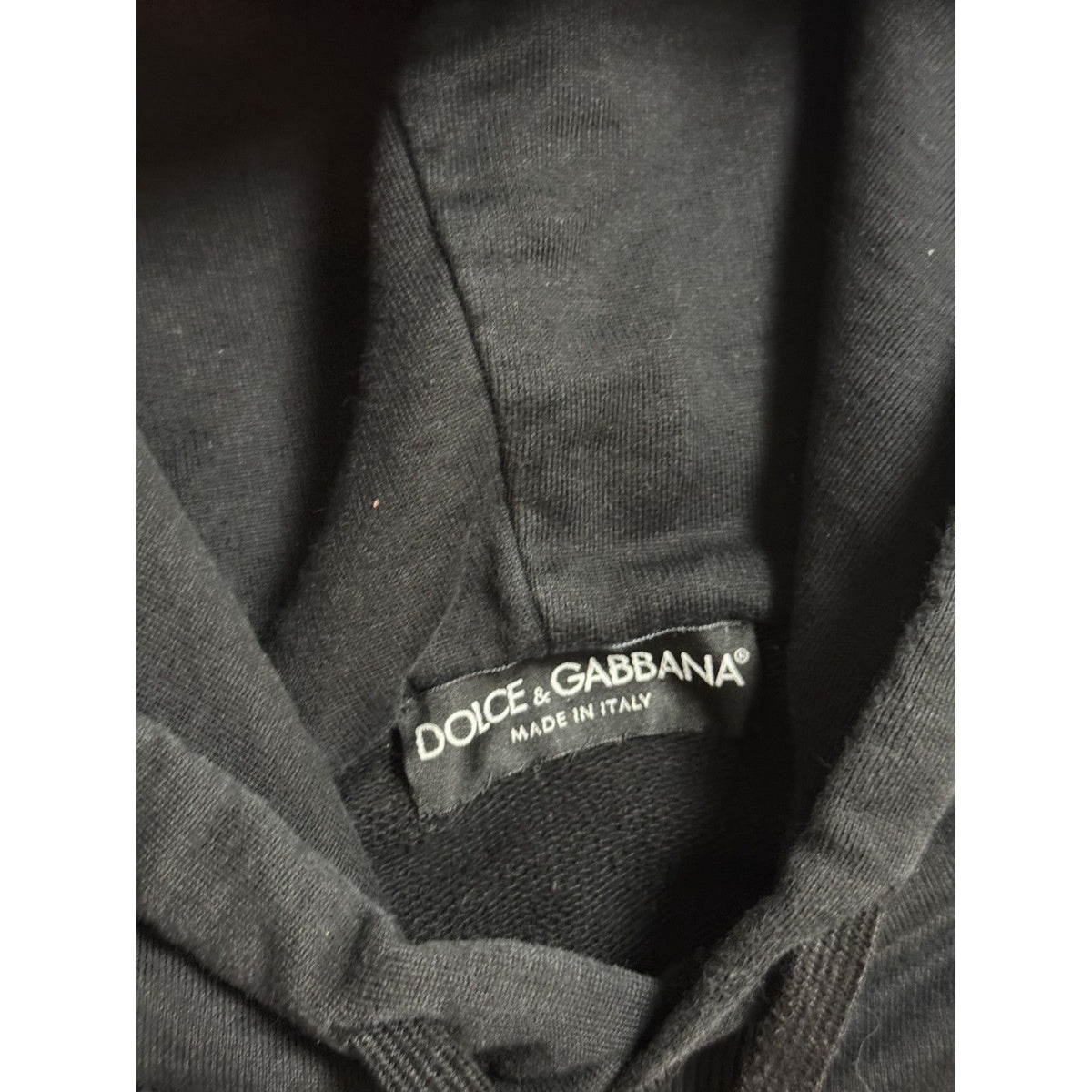 Dolce & Gabbana black hoodie crown logo DG Y2K