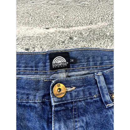 Southpole jeans Y2K big logo blue embroidery