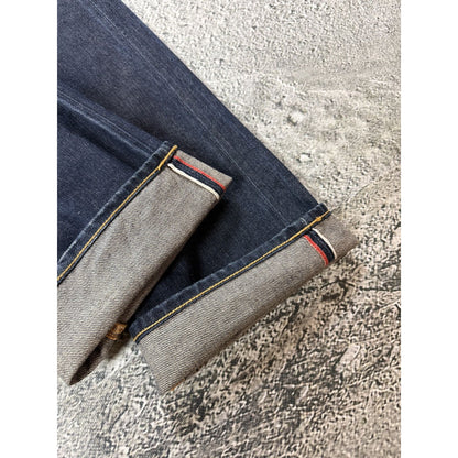 Evisu jeans daicock big logo yellow selvedge denim