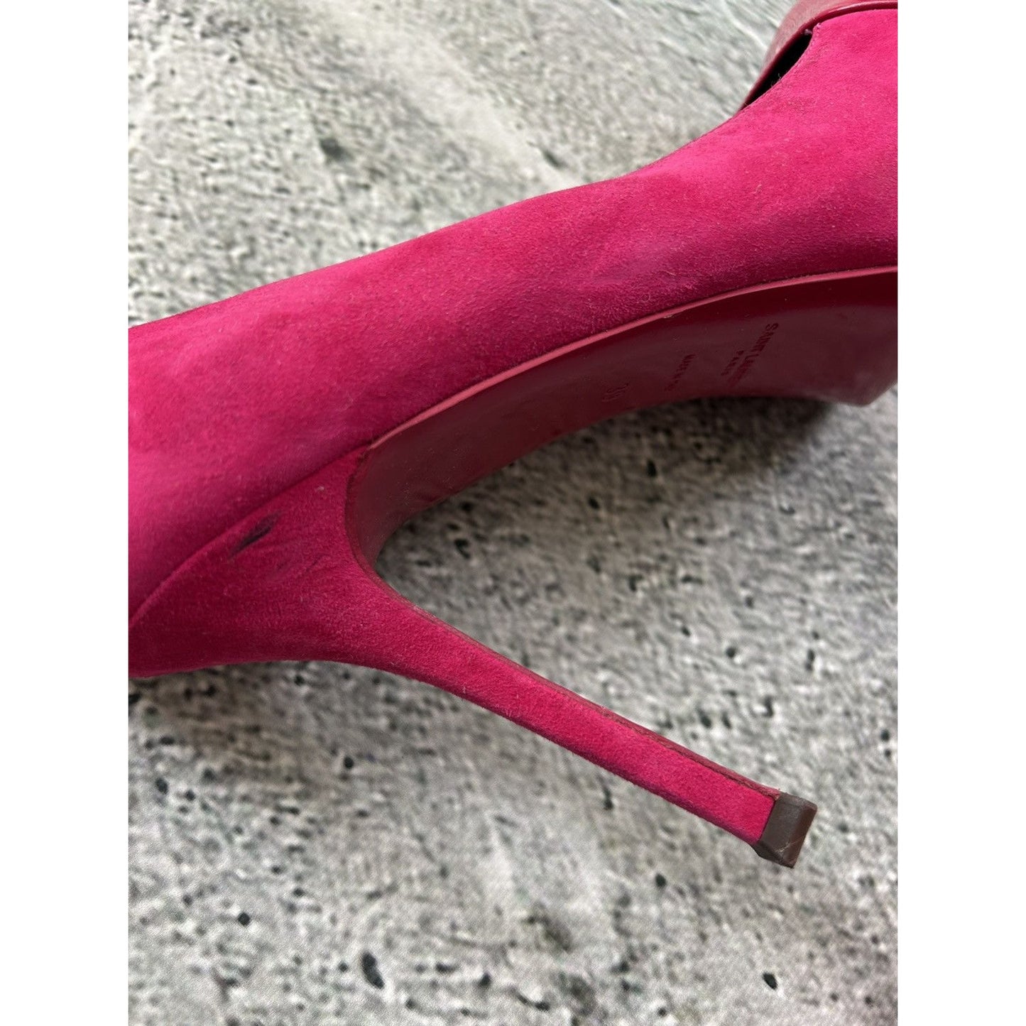 Saint Laurent Paris Tribute 2 High Heels Fushia Pink Suede
