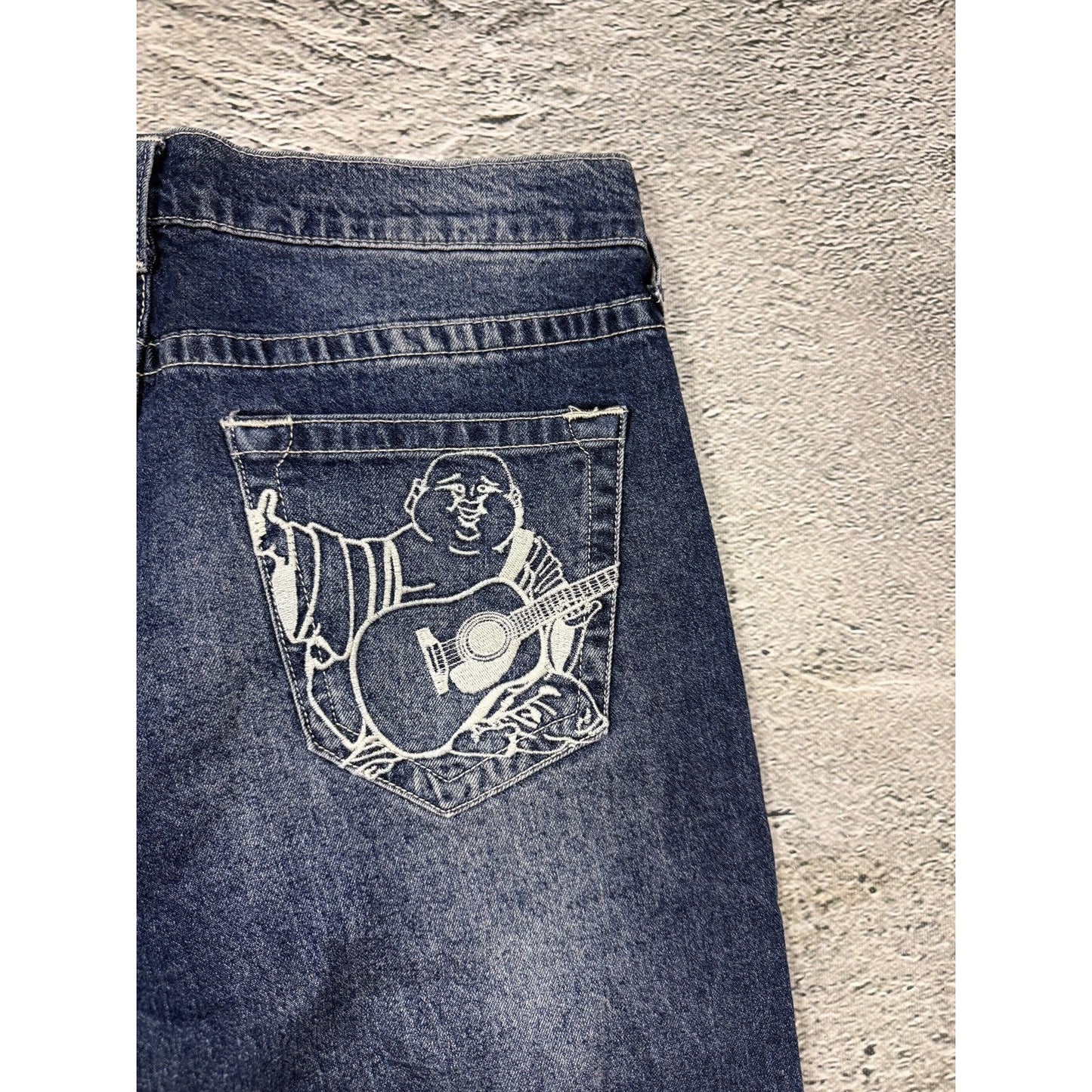 True Religion blue jeans Y2K Vinny ultra baggy buddah