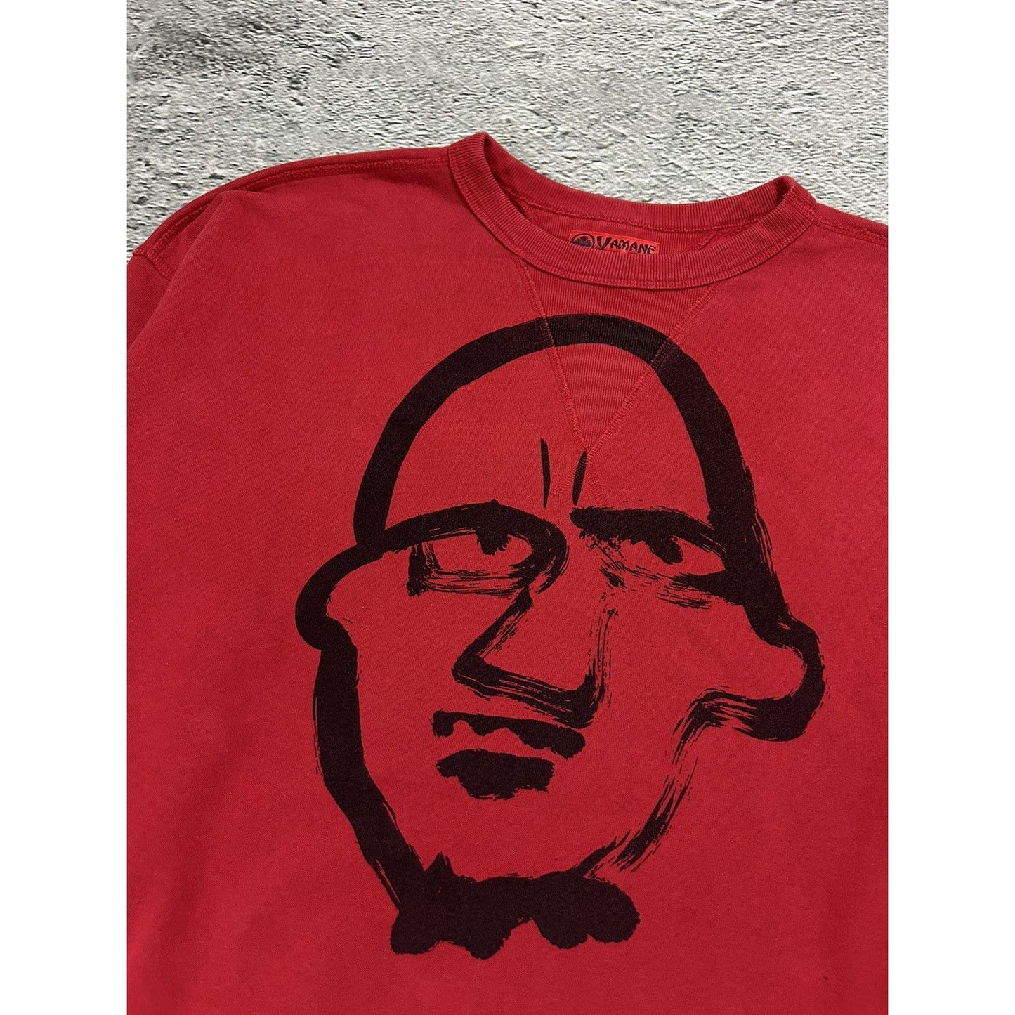 Yamane Evisu face vintage sweatshirt big logo seagull red