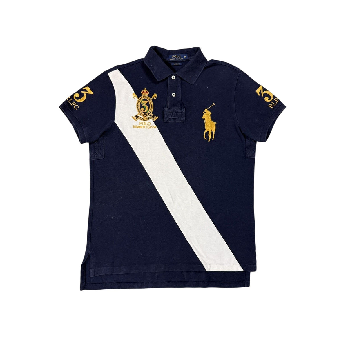 Chief Keef Polo Ralph Lauren big pony navy blue gold T-shirt
