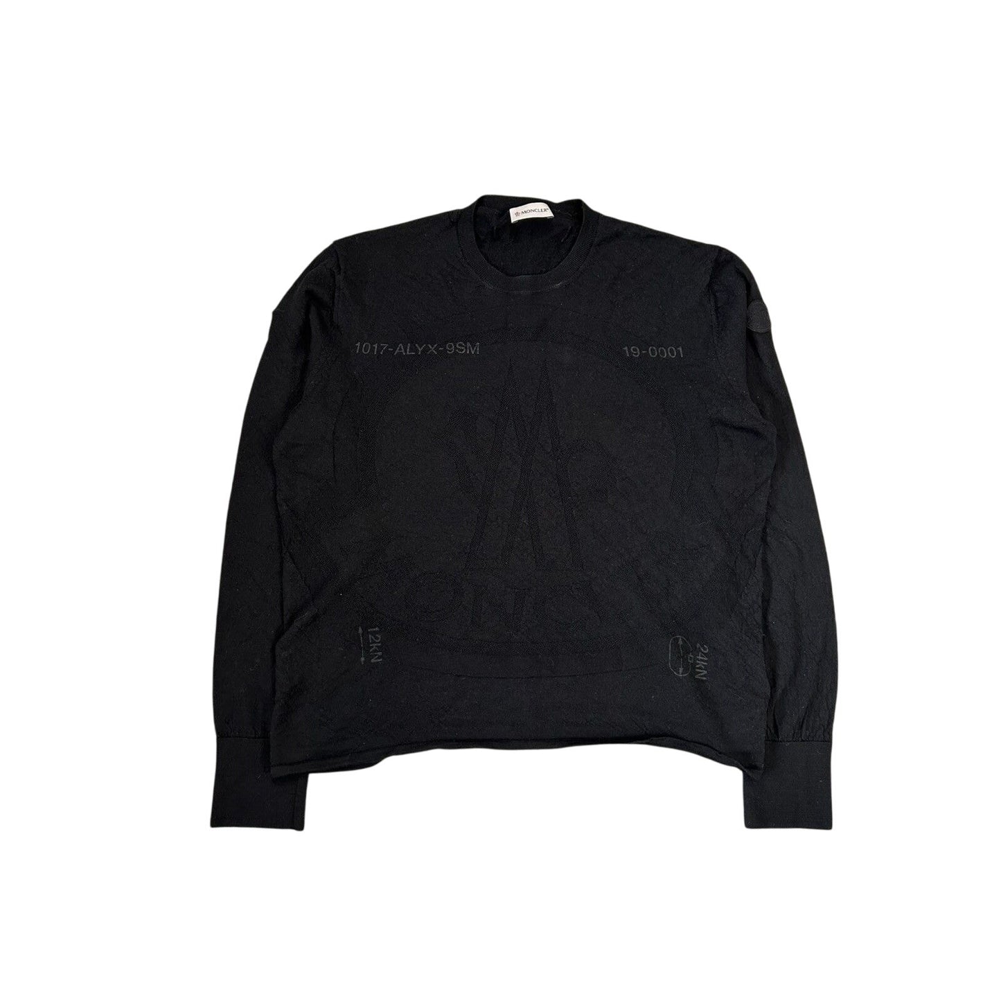 Moncler x 1017 alyx 9sm knit black sweater