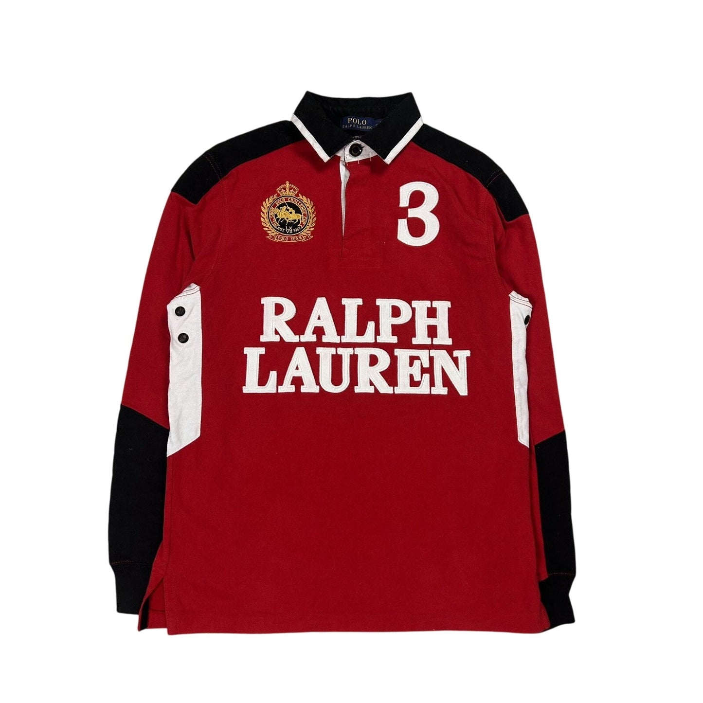 Chief Keef Polo Ralph Lauren longsleeve big logo red white