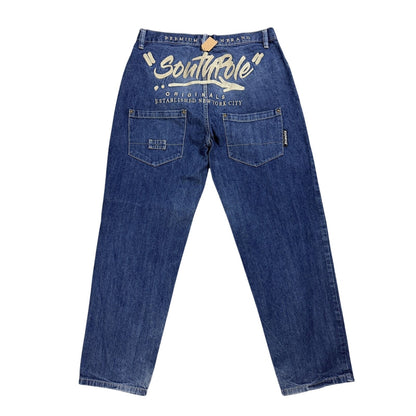 Southpole Jeans vintage big logo skate hip hop denim pants