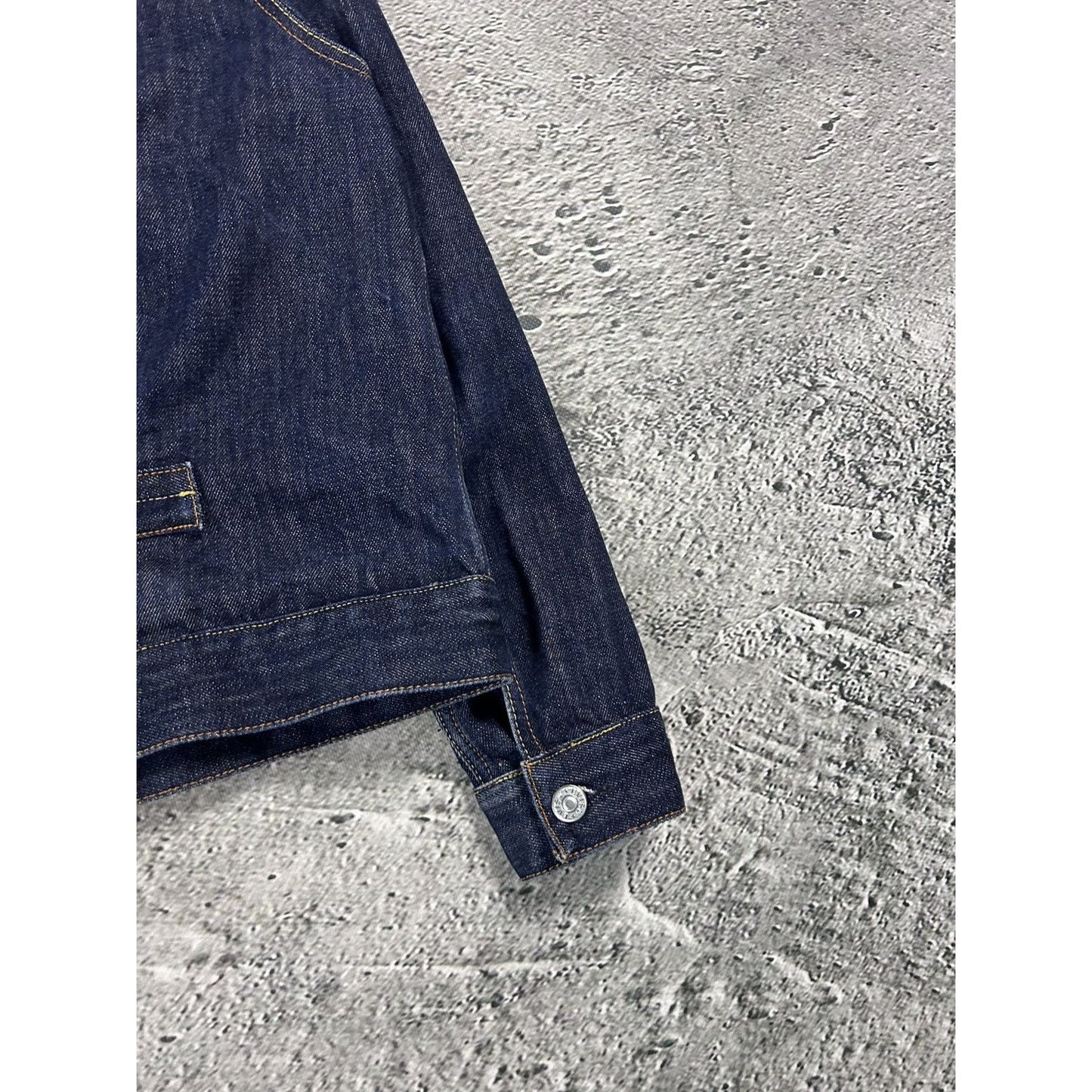 Evisu vintage denim jacket white seagulls navy blue