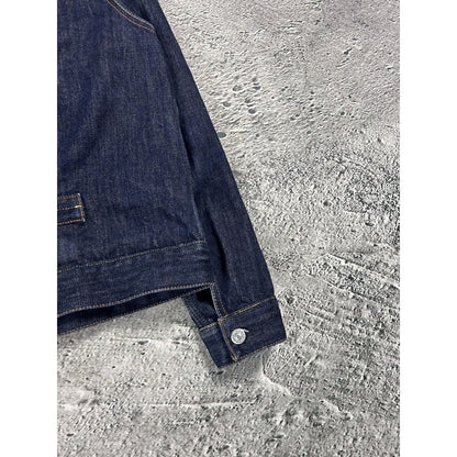 Evisu vintage denim jacket white seagulls navy blue