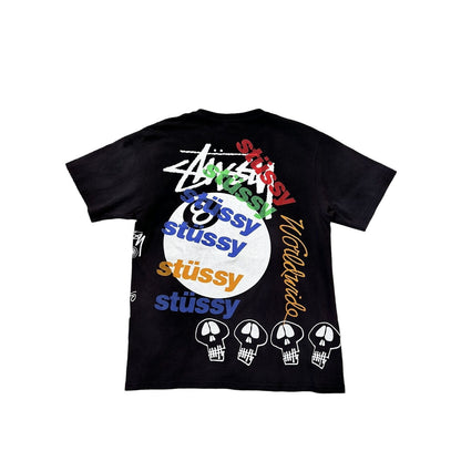 Stussy 8 ball t-shirt big logo vintage black