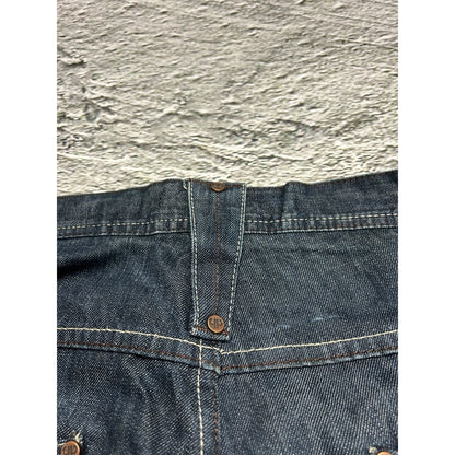 Pelle Pelle vintage navy jeans big logo Y2K baggy