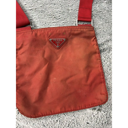 Prada red shoulder bag nylon mini