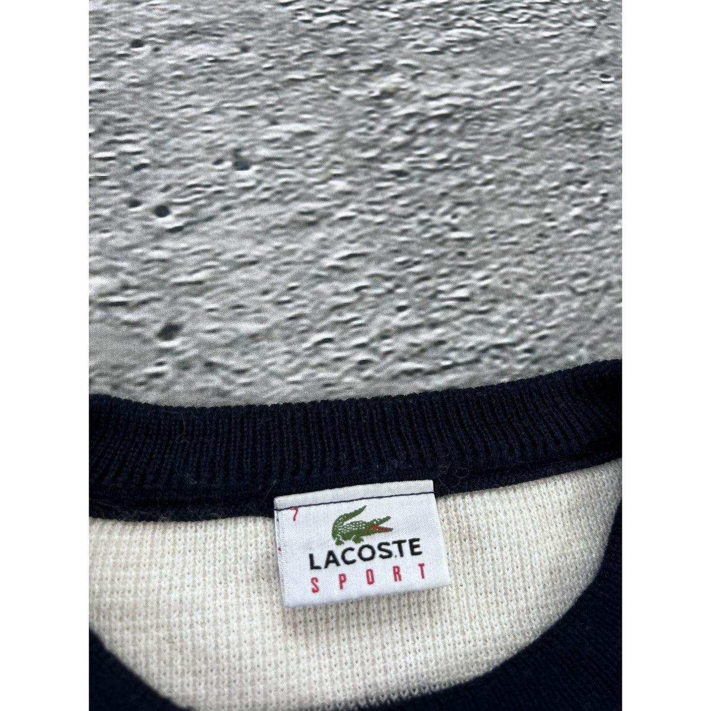 Lacoste sweater multicolor vintage navy beige Sport