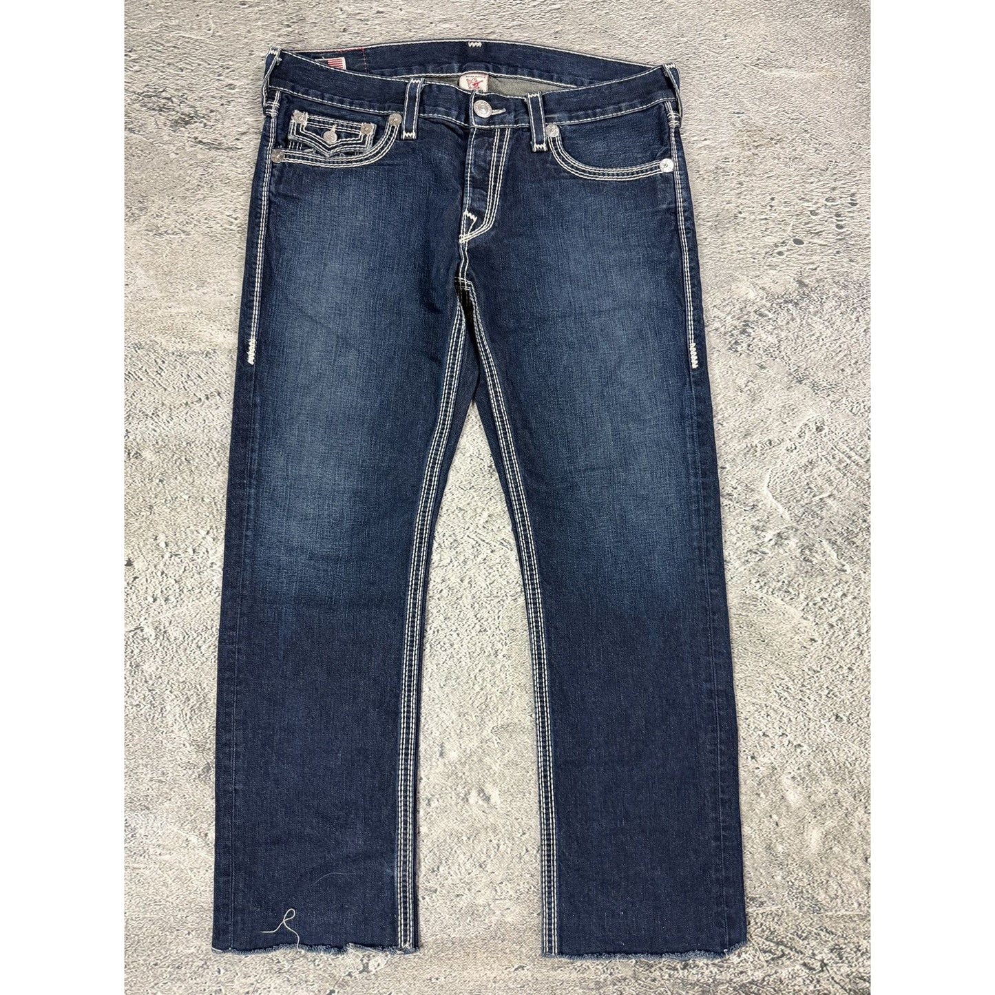 True Religion jeans vintage Jack denim pants thick stitching