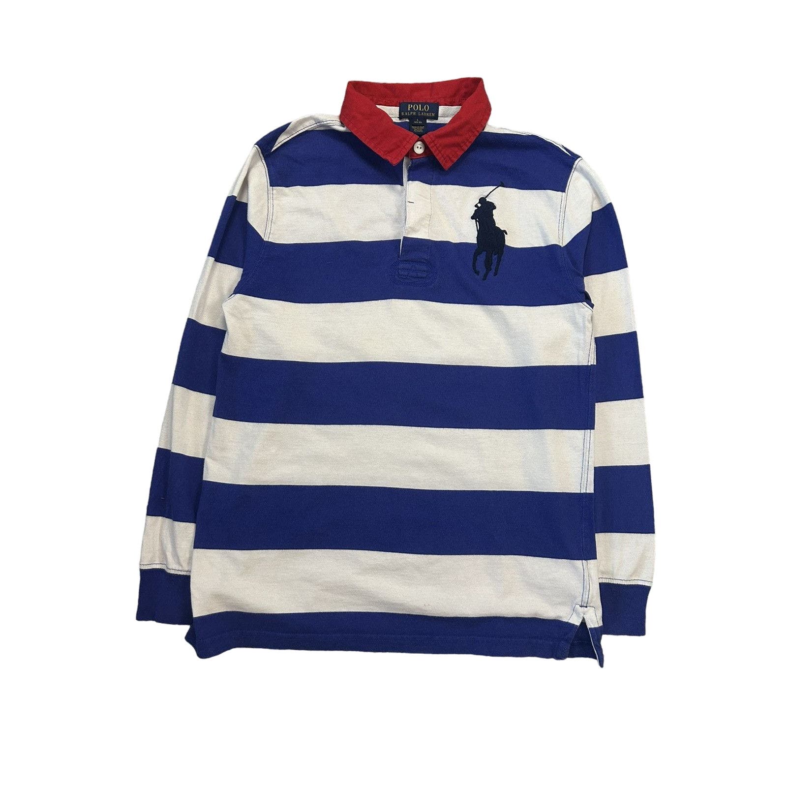 Polo Ralph Lauren vintage longsleeve rugby striped big pony Refitted