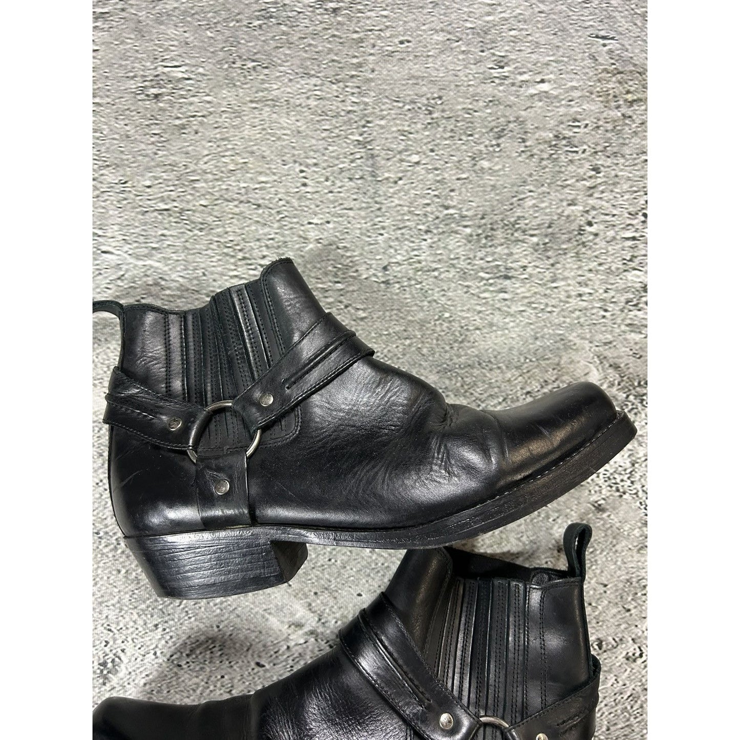 Black Leather Shoes Heels Biker Cowboy Kentucky’s Western