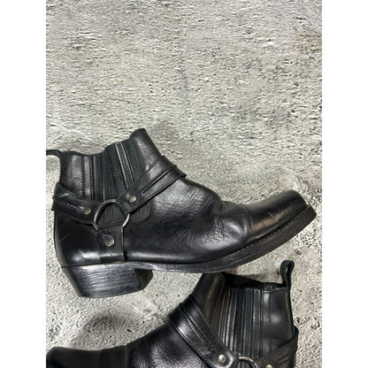 Black Leather Shoes Heels Biker Cowboy Kentucky’s Western