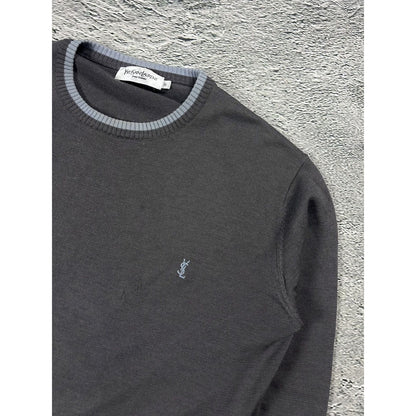 Yves Saint Laurent vintage YSL Gray Blue sweater small