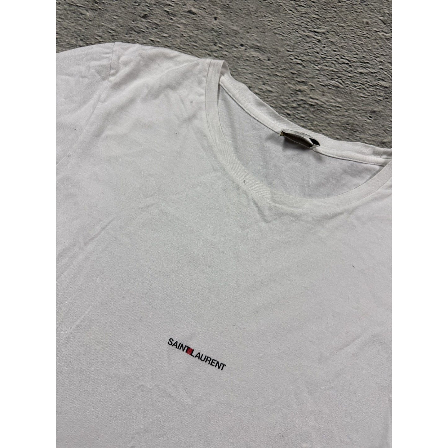 Saint Laurent Paris Hedi Slimane logo T-shirt SLP white