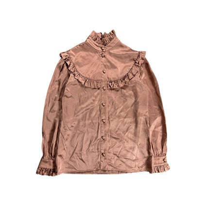 Saint Laurent Paris blouse pink FW16 top