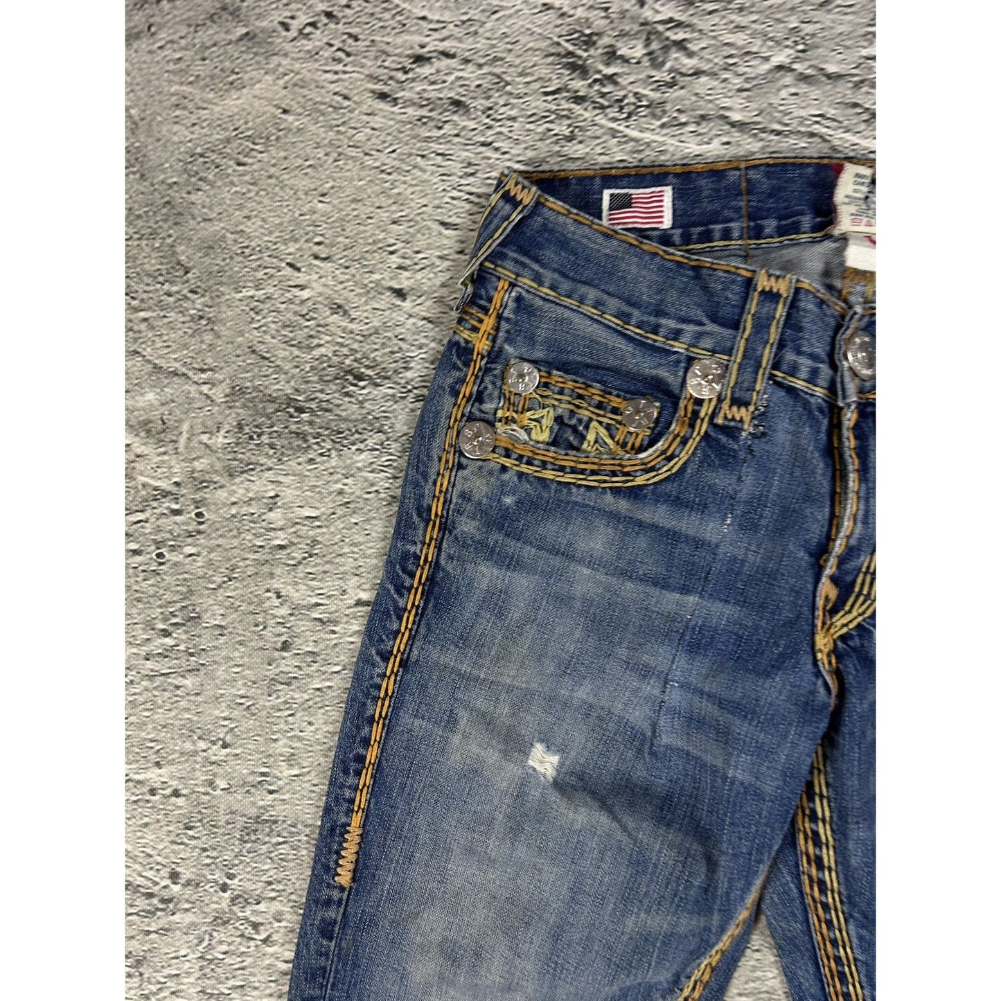 RARE True Religion jeans gold stitching Y2K Bobby Super QT
