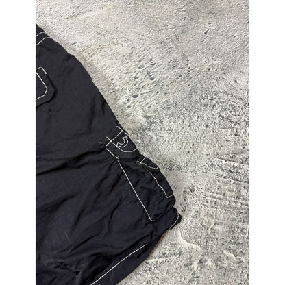 True Religion shorts black white stitching