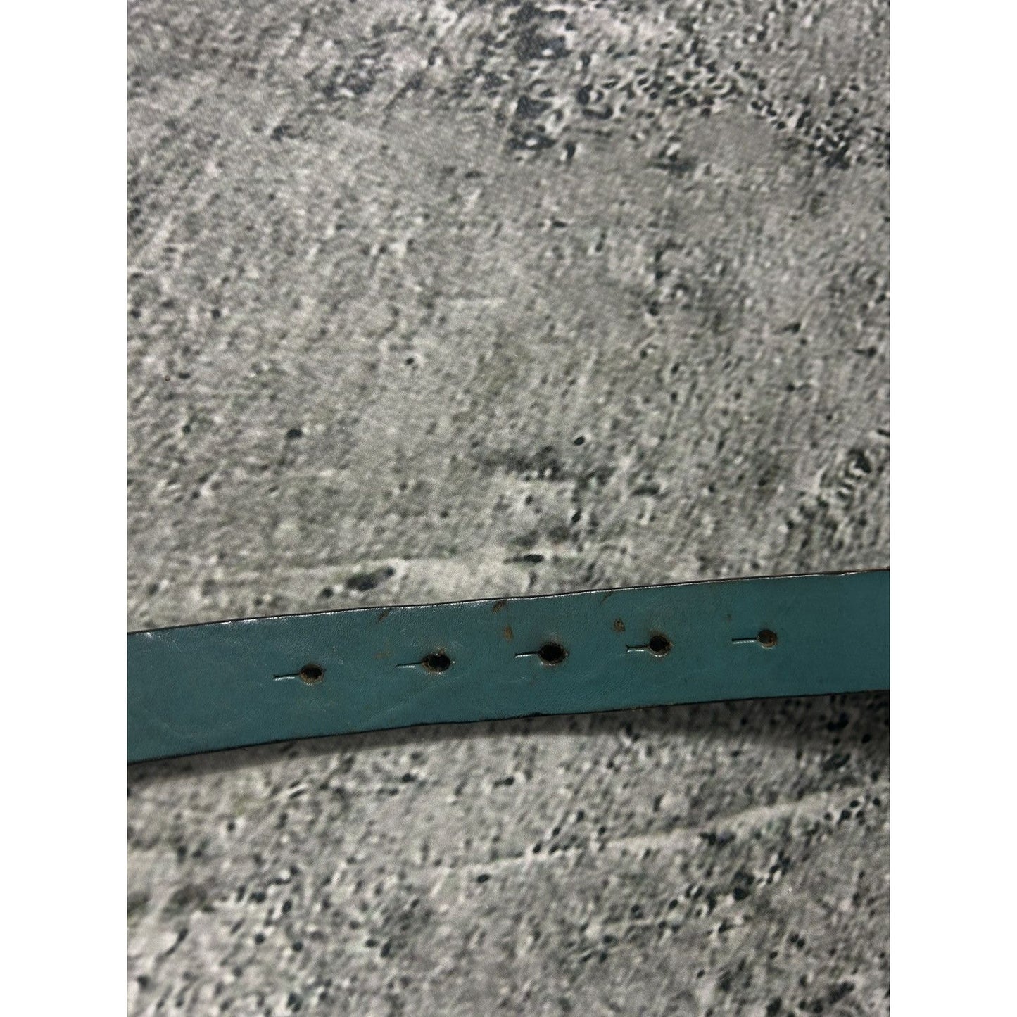 Diesel leather belt big buckle Y2K blue silver