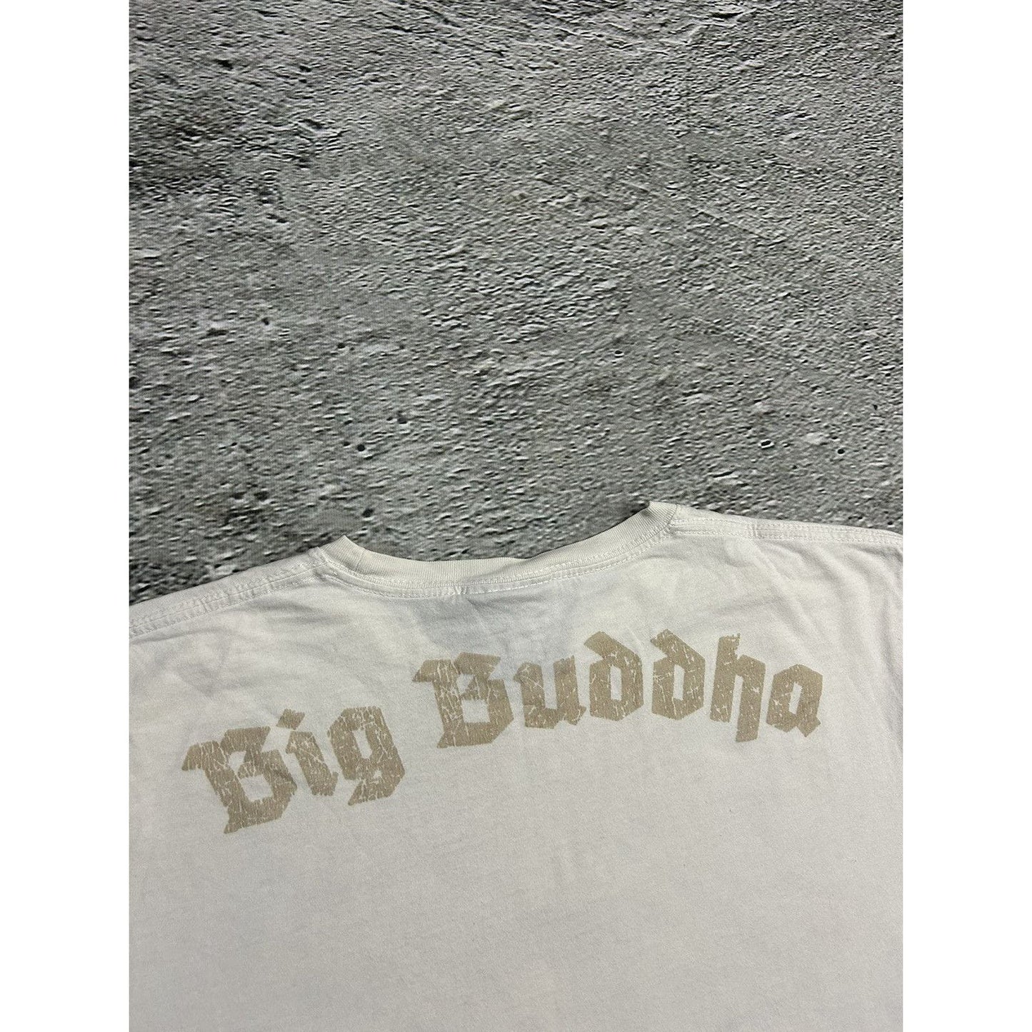 Vintage Fishbone Big Buddha Big Print Drip White T-shirt Y2K