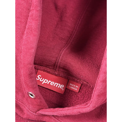Supreme tag logo hoodie gold burgundy red SS19