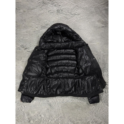 Moncler puffer jacket black hooded sample