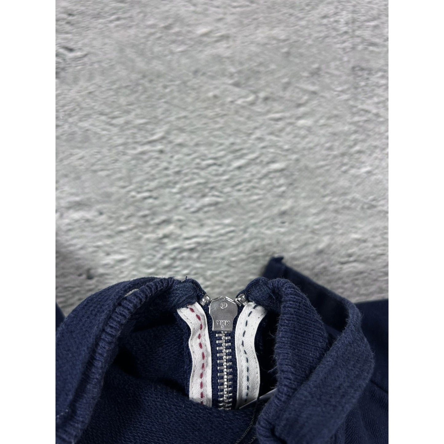Evisu zip hoodie navy gold logo sweatshirt