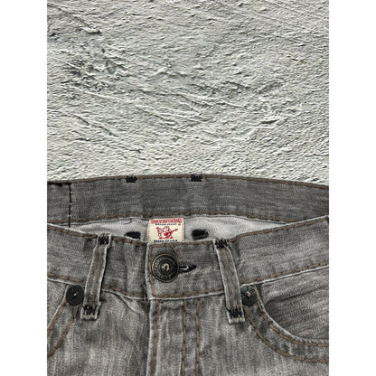 True Religion vintage grey jeans black logo Y2K