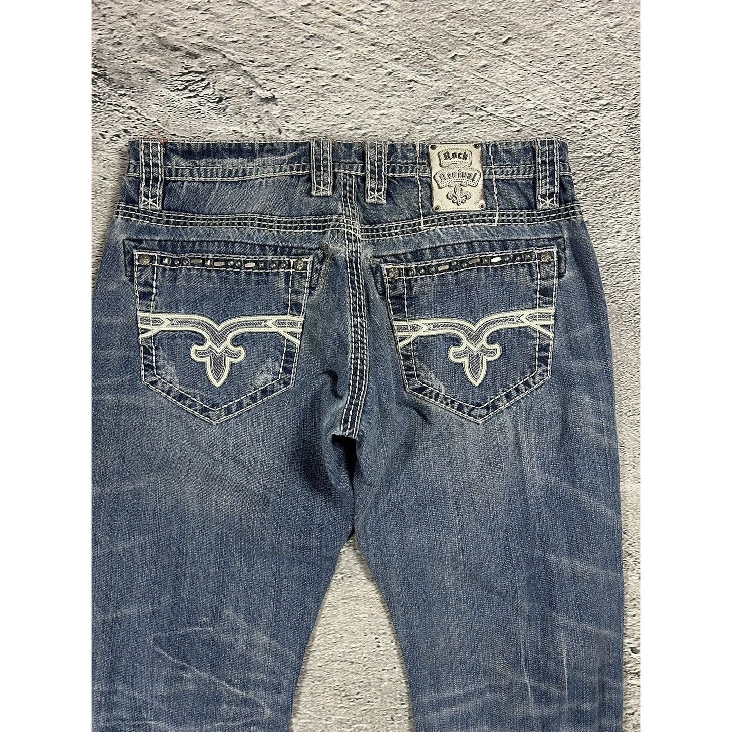 Rock Revival washed jeans Y2K relaxed Tallon