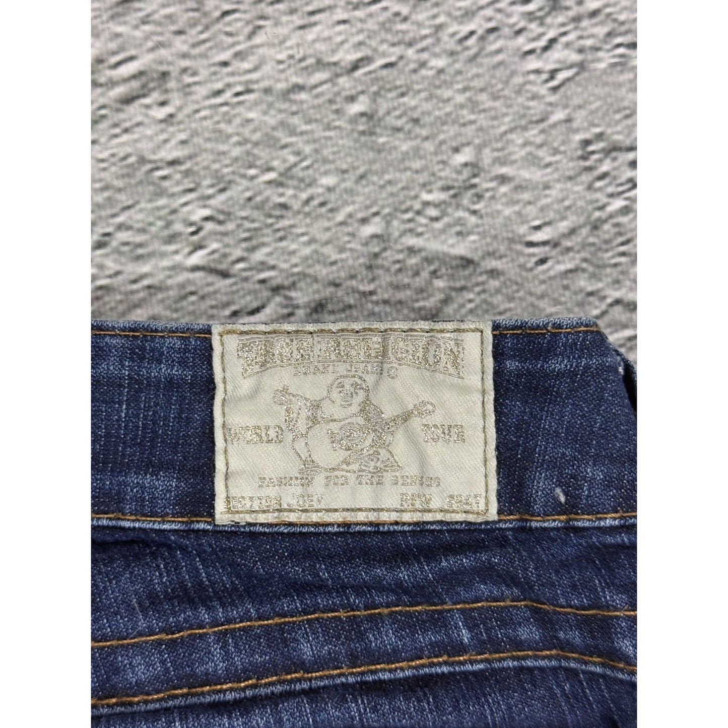 True Religion jeans flared blue Gold painted