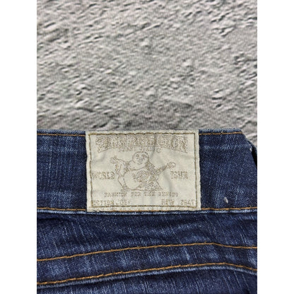 True Religion jeans flared blue Gold painted