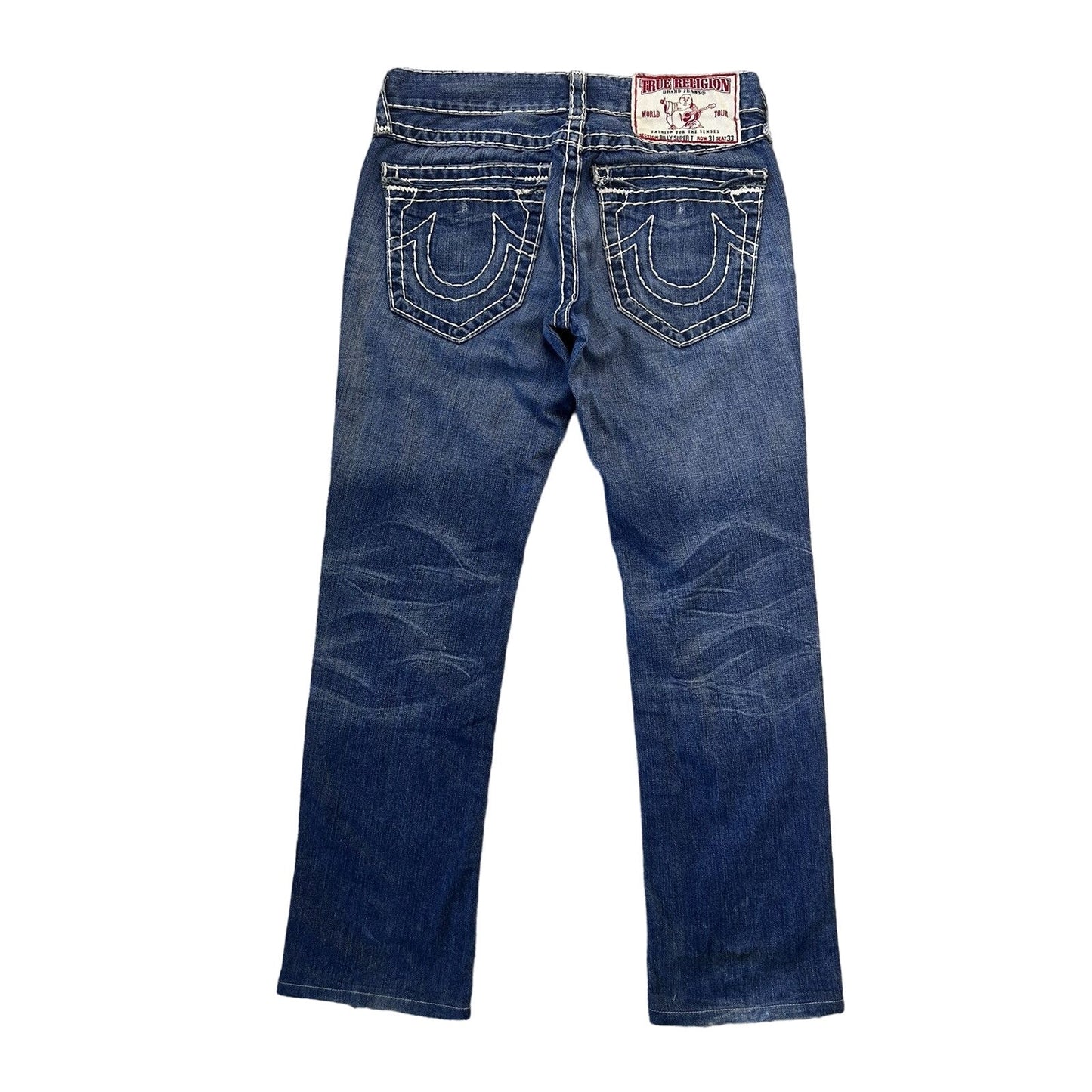 True Religion Blue jeans thick stitching Bobby