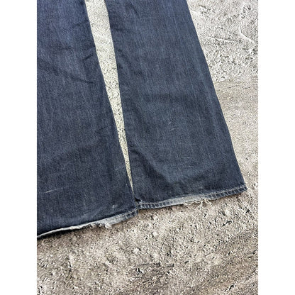 True Religion navy jeans thick triple stitching boot cut