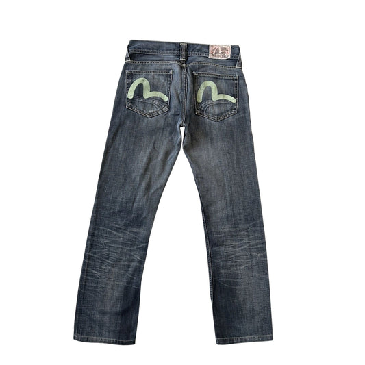 Evisu x Puma vintage navy jeans mint seagulls