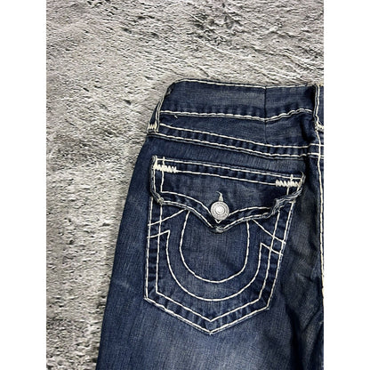 True Religion Blue jeans thick stitching Ricky