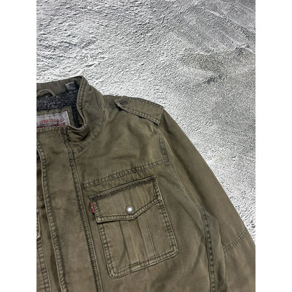 Levi’s military Sherpa jacket cargo khaki Y2K utility